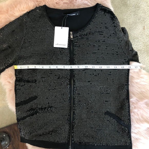 Black Sequin Cardigan Sweater - Picture 4 of 7